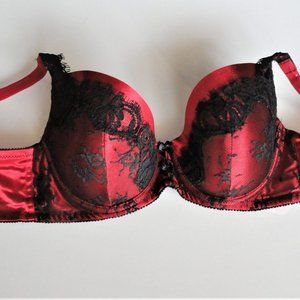 Red & Black Lace Bra